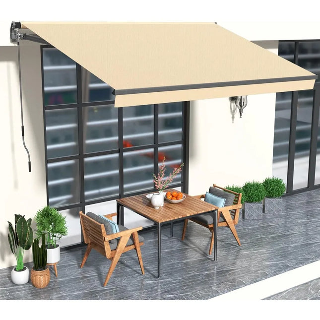 FurnitureZ l  10' x 8' Awning for Patio for Outdoor