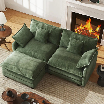 FurnitureZ l  111.4” Cloud Modular Sectional Sofa for Living Room