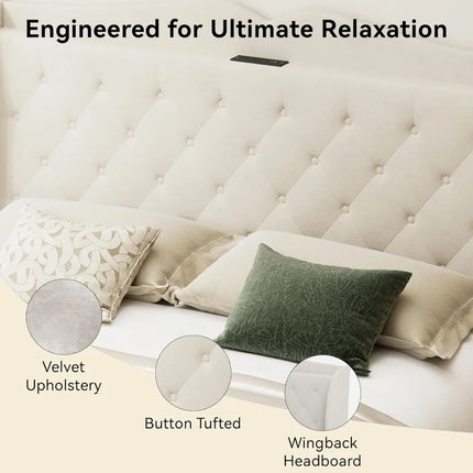 FurnitureZ l  Queen Size Bed Frame for Bedroom