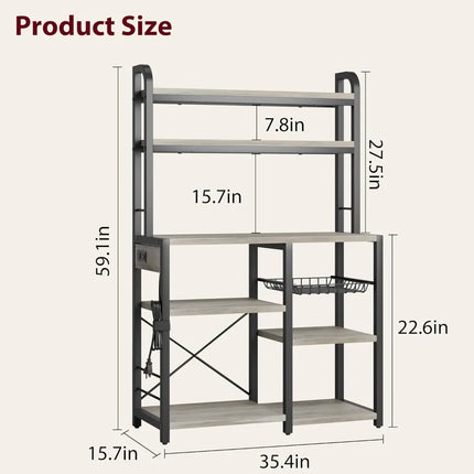 FurnitureZ l Bakers Rack for Kitchen, Dining Room