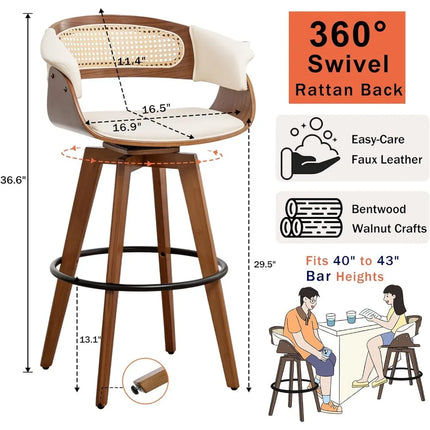 FurnitureZ l  Bar Stools Set of 2 for Dining Room