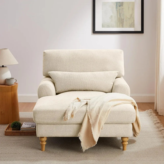 FurnitureZ l  Modern Chaise Lounge Sofa Chair for Living Room