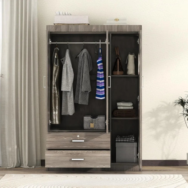 FurnitureZ l  Modern 3-Door Wardrobe for Bedroom