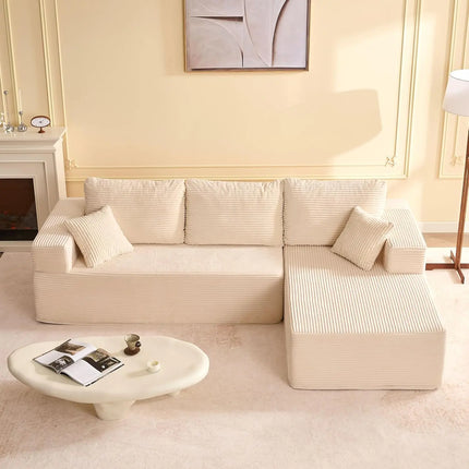 FurnitureZ l  107" Boneless Sofa Couch with Deep Seat for Living Room