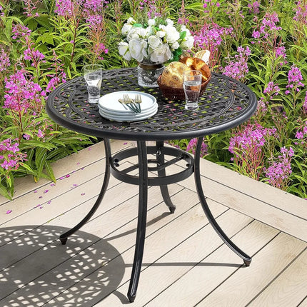 FurnitureZ l  35" Round Patio Bistro Table for Outdoor
