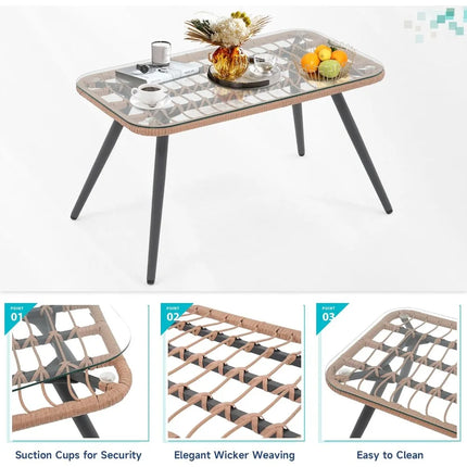 FurnitureZ l  4 Pieces Patio Furniture Set for Outdoor