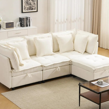 FurnitureZ l  102.5" Modular Sectional Sofa for Living Room