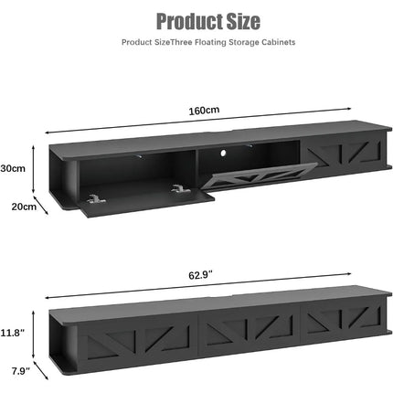 FurnitureZ l  Floating TV Stand for Living Room, Bedroom