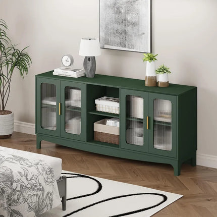 FurnitureZ l  Mid-Century Modern 65-70" Green TV Stand for Living Room