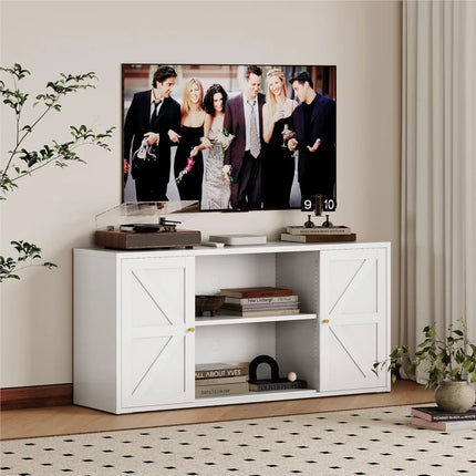 FurnitureZ l  65" Metal Farmhouse Entertainment Center TV Stand for Living Room