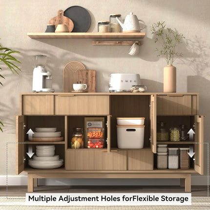 FurnitureZ l  Contemporary 3D Geometric Door Sideboard for Living Room, Dining Room