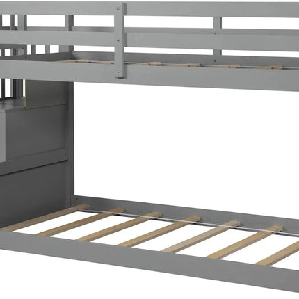 FurnitureZ l  Twin Size Bunk Bed for Bedroom, Kids