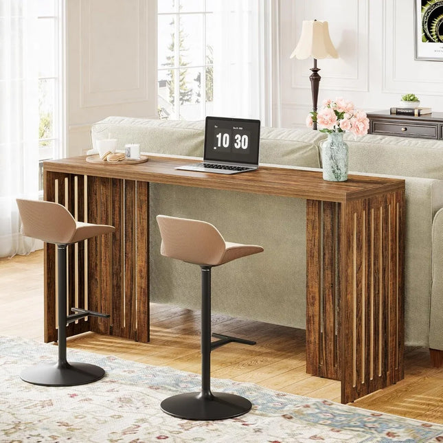 FurnitureZ l 63" Counter Height Pub Table for Dining Room, Living Room