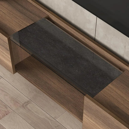 FurnitureZ l  69" Mid Century Modern Walnut TV Stand for Living Room, Bedroom