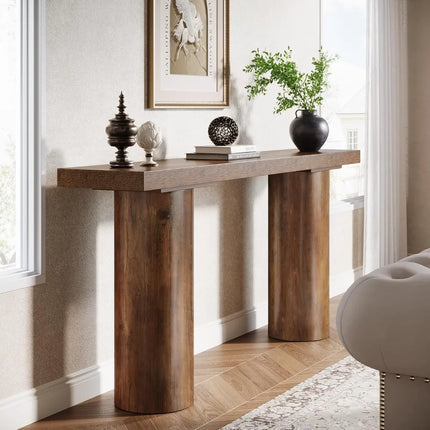 FurnitureZ l 63" Long Bar Table for Dining Room, Home Office