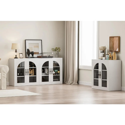 FurnitureZ l  Wooden Modular Buffet Cabinet for Living Room, Dining Room