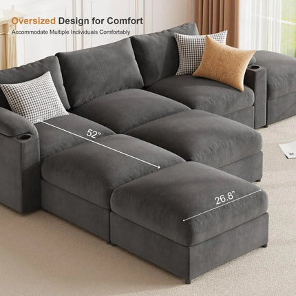 FurnitureZ l  Modular Sectional Sofa Couch for Living Room