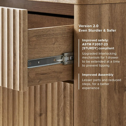 FurnitureZ l  Brooklyn 3 Drawer Dresser for Bedroom, Living Room