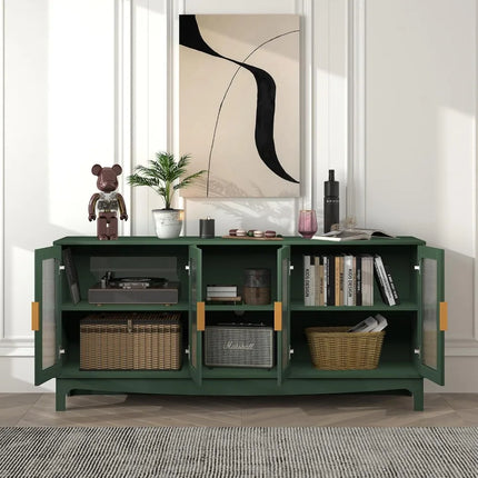 FurnitureZ l  Mid-Century Modern 65-70" Green TV Stand for Living Room