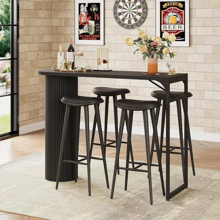 FurnitureZ l  55" Long Bar Table for Dining Room, Living Room