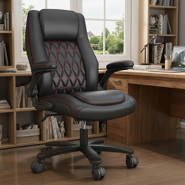 FurnitureZ l  Executive Office Chair with Rubber Wheels for Home Office