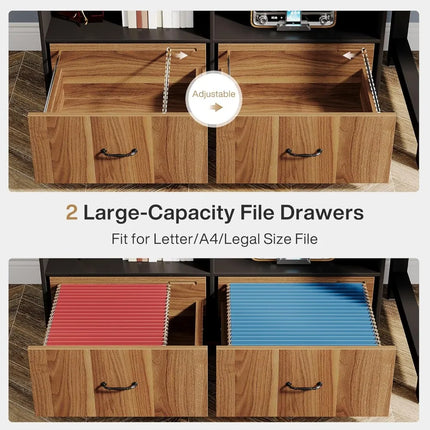 FurnitureZ l  Tribesigns 2-Drawer File Cabinet on Wheels for Home Office