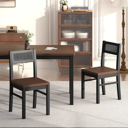 FurnitureZ l  Black Dining Table Set for 4 for Dining Room