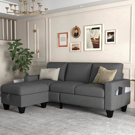 FurnitureZ l  Convertible Sectional Sofa Couch for Living Room
