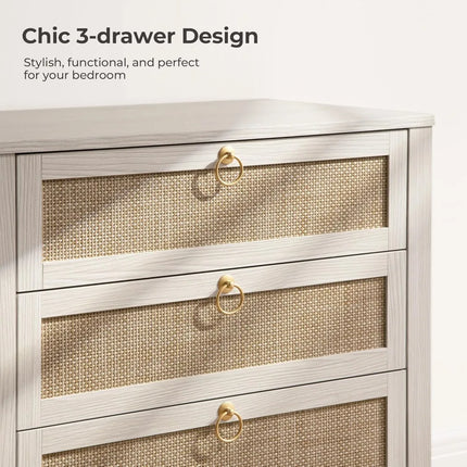 FurnitureZ l  White Nightstand Set 2 for Living Room, Bedroom