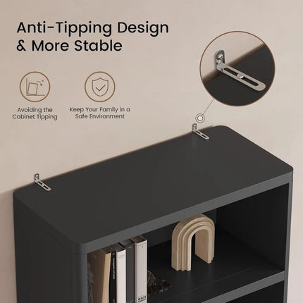 FurnitureZ l 72.1" Tall Bookshelf for Living Room, Bedroom, Home Office