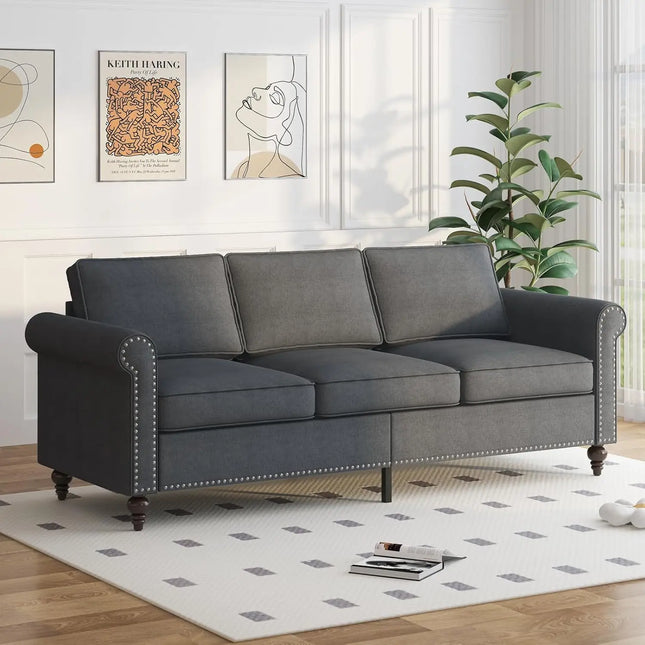 FurnitureZ l  Sofa Couch, 3-Seat Couches for Living Room