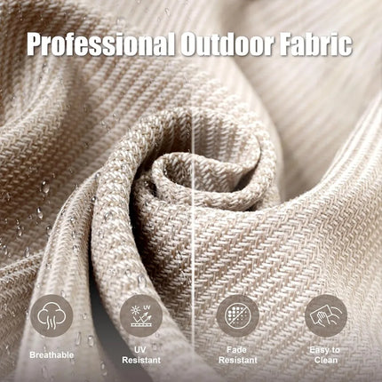 FurnitureZ l  Outdoor Patio Couch Wicker Sofa with Rattan Side Table