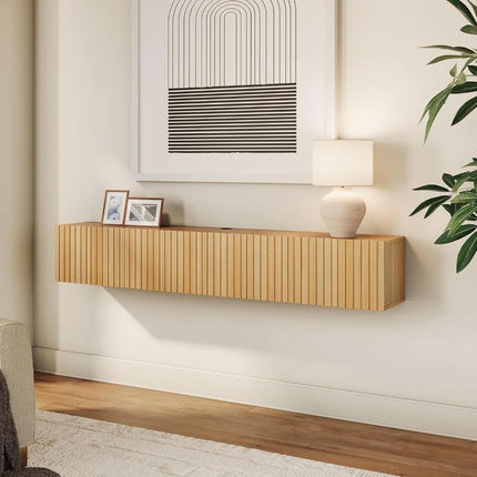 FurnitureZ l  Modern Wall-Mounted Floating TV Stand for Living Room, Bedroom