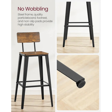 FurnitureZ l  Set of 4 Bar Stools for Dining Room