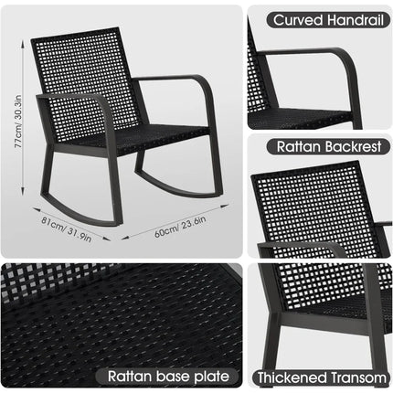 FurnitureZ l  3 Piece Patio Furniture Set for Outdoor