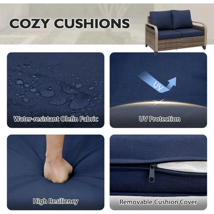 FurnitureZ l  Modern Wicker Outdoor Sofa Set