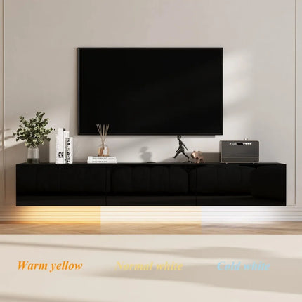 FurnitureZ l  63 Inch Wide Floating TV Stand for Living Room, Bedroom
