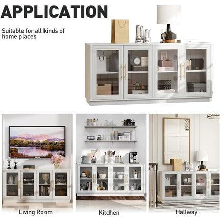 FurnitureZ l  Modern Kitchen Storage Cabinet for Living Room, Dining Room