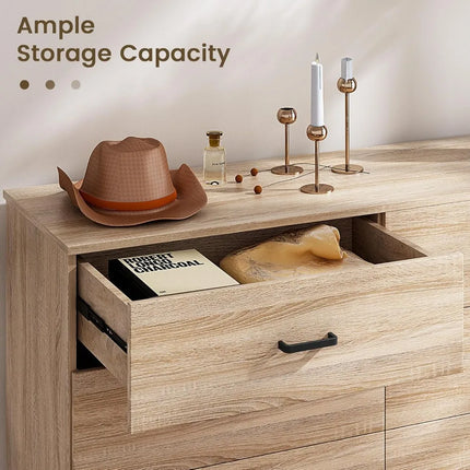 FurnitureZ l  Modern 6-Drawer Double Dresser for Bedroom