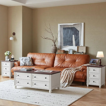 FurnitureZ l  Nightstand with Charging Station and USB Port for Bedroom