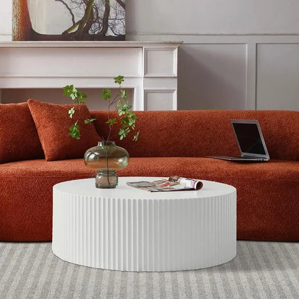 FurnitureZ l  35.43" Round Coffee Table Series for Living Room