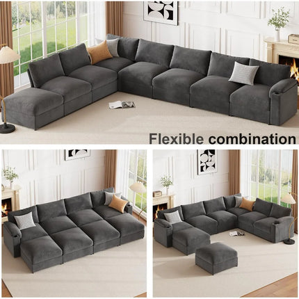FurnitureZ l  Modular Sectional Sofa Couch for Living Room