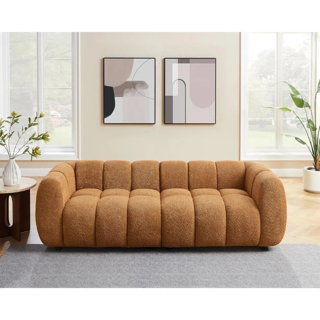 FurnitureZ l  88" Oversized Boucle Sofa for Living Room