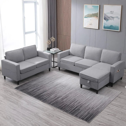 FurnitureZ l  4 Piece Living Room Sofa Sets