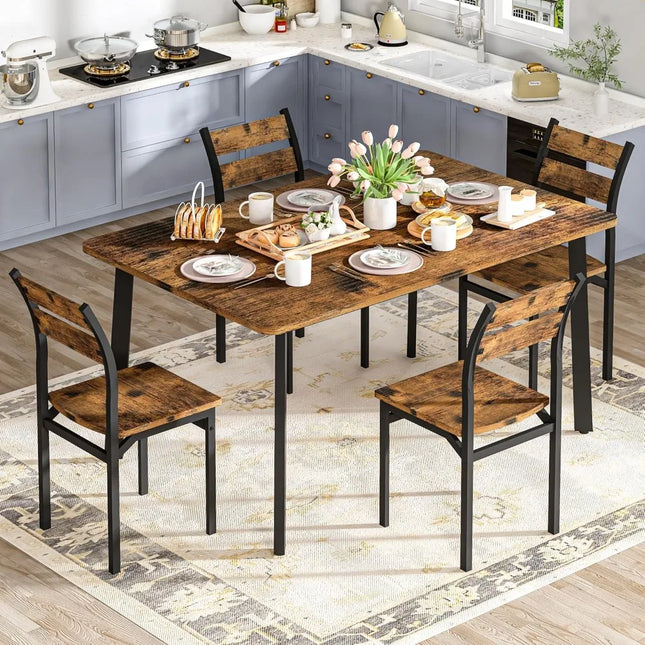 FurnitureZ l  Dining Table Set for 4 for Dining Room