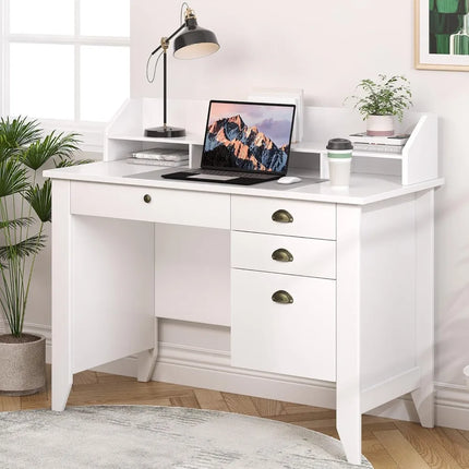 FurnitureZ l  White Desk for Home Office