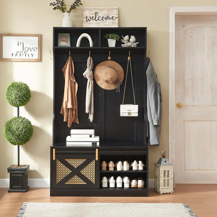 FurnitureZ l  Edwin's Choice 71 H Entryway Hall Tree