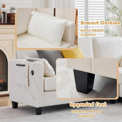 FurnitureZ l  Convertible Sectional Sofa for Living Room