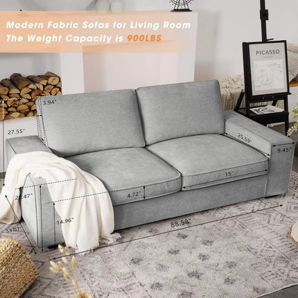 FurnitureZ l  88.58" Modern Sofa Couches for Living Room