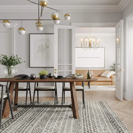 FurnitureZ l  70.86" Oval Dining Table for 6-8 People for Dining Room